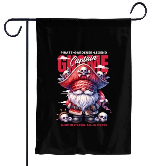 Captain Gnome-Pirate Gardener Legend Garden Flags