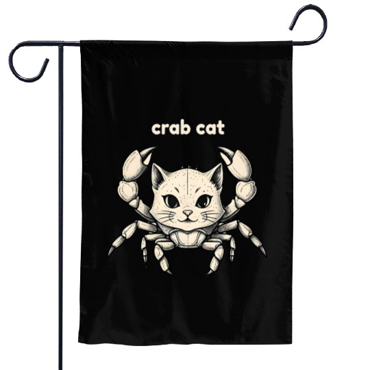 Funny Crab Cat Hybrid Garden Flags – Hilarious Animal