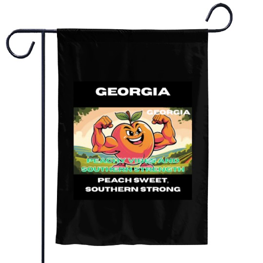 Georgia Peach State Art Garden Flags