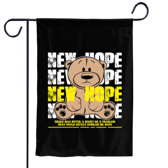 New Hope No More Teddy Bear Garden Flags