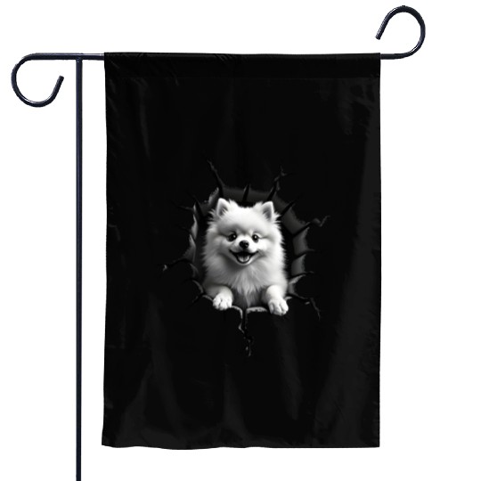 Pomeranian Pop-Out Garden Flags