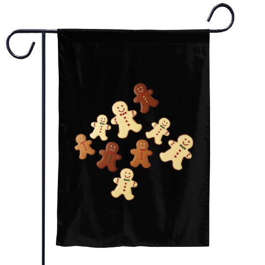 Gingerbread Man Cookie Christmas Garden Flags