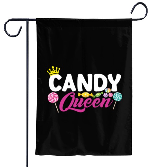 Funny Candy Queen Lollipop Lover Design 01 Garden Flags