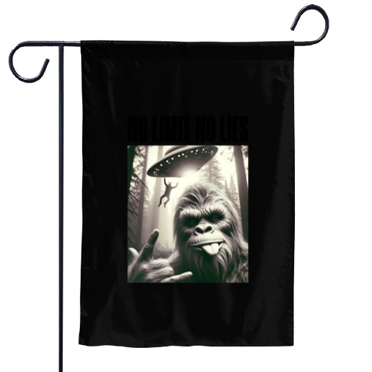No Limit No Lies – Bigfoot Selfie & UFO Encounter Garden Flags