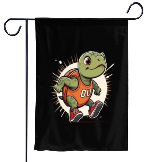 Running Late Turtle Relatable Fitness Garden Flags