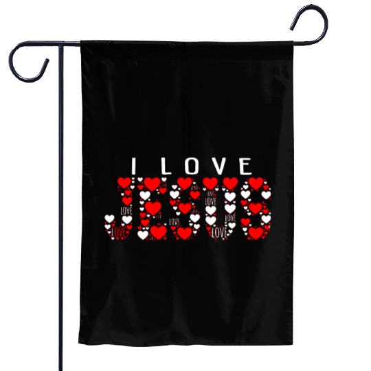 I LOVE JESUS Garden Flags