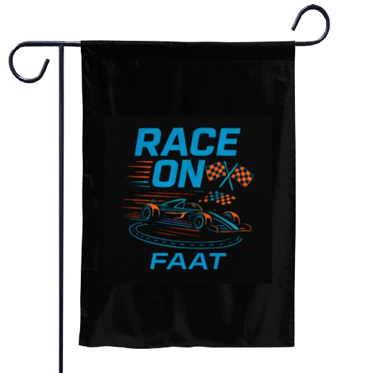 RACE ON Garden Flags