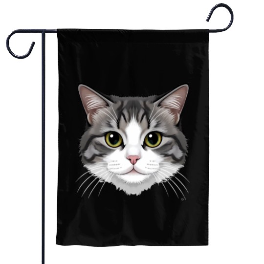 Realistic Cat Face – Feline Charm in Every Detail Garden Flags