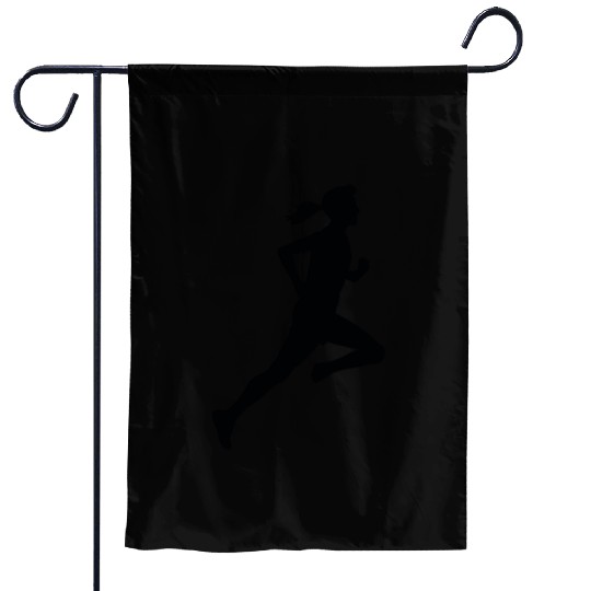 Sprinter Silhouette Garden Flags