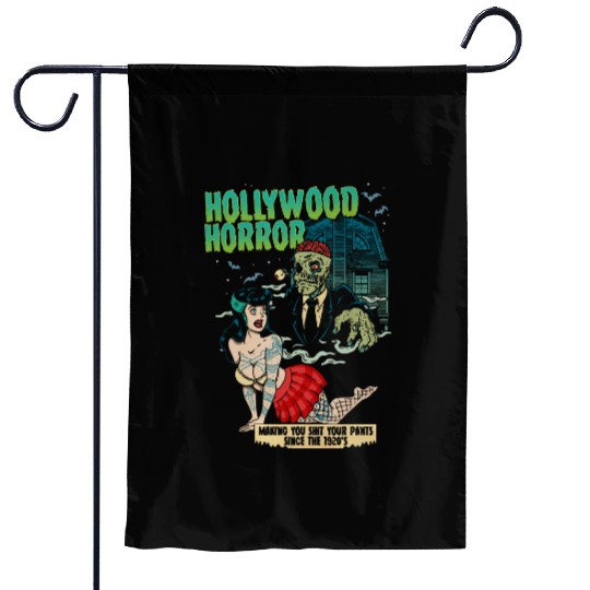 Hollywood Horror B-Movie Madness Garden Flags