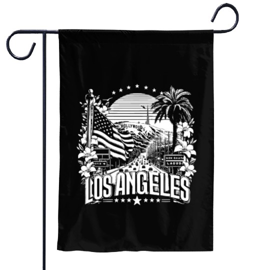LOS ANGELES Design with Sunset Boulvard Garden Flags