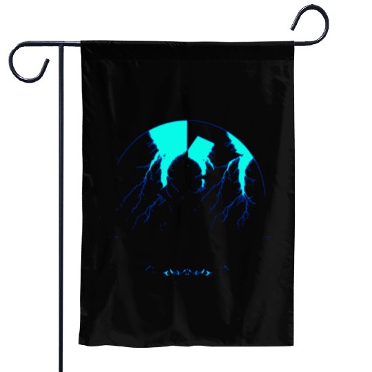 Royal Blue Lightning shadow Garden Flags