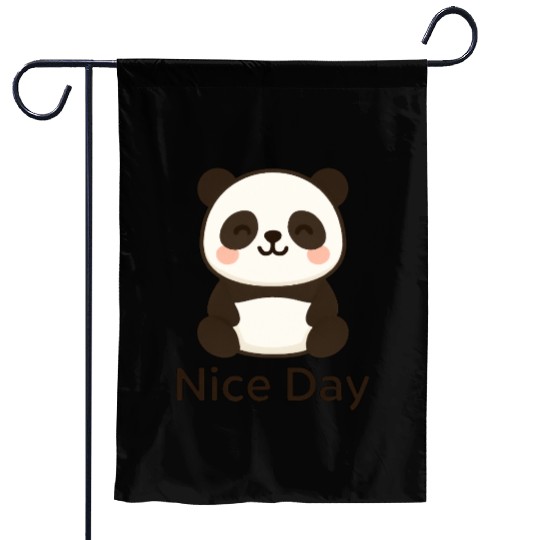 Cute Panda - Nice Day Garden Flags
