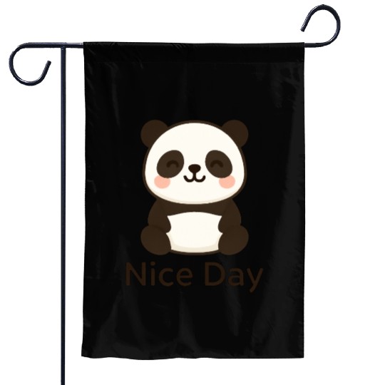 Cute Panda - Nice Day Garden Flags