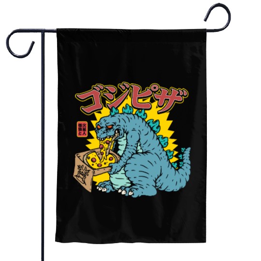 Kaiju Pizza Cravings Garden Flags