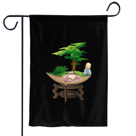 Bonsai Meditation ZEN GARDEN DREAMS – 90s  Garden Flags