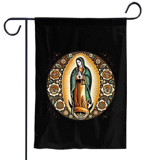 Our Lady of Guadalupe Mother Mary Art Garden Flags