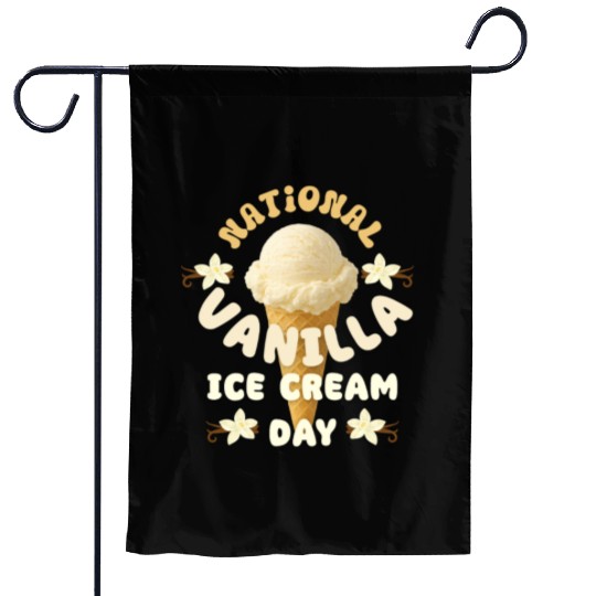 National Vanilla Ice CreaM Day Design Garden Flags
