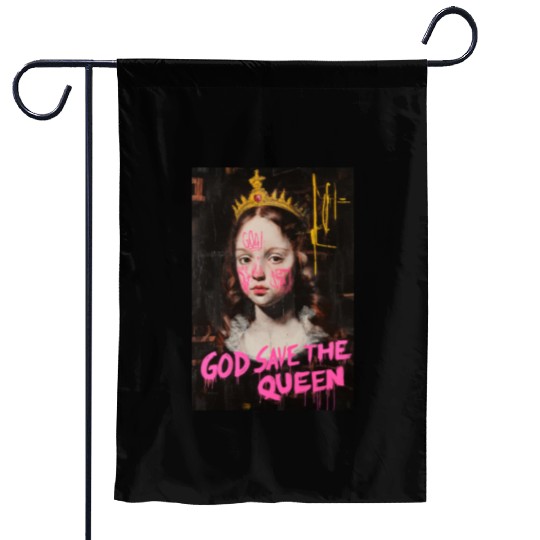 God Save the Queen Garden Flags