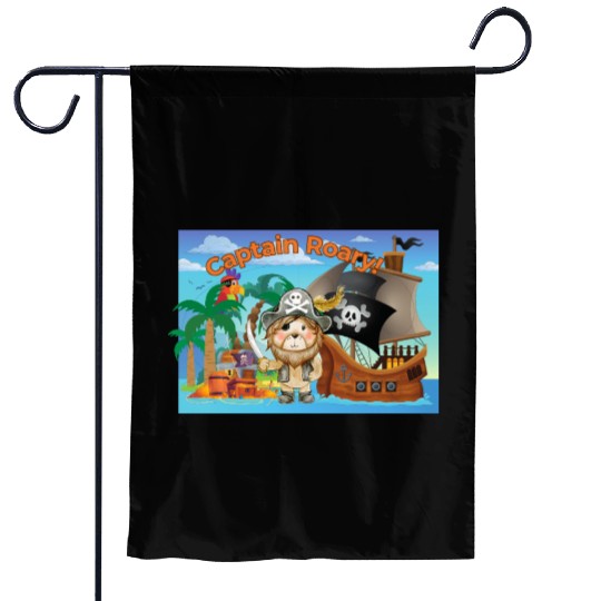 Pirate Lion Captain Roary Design Garden Flags