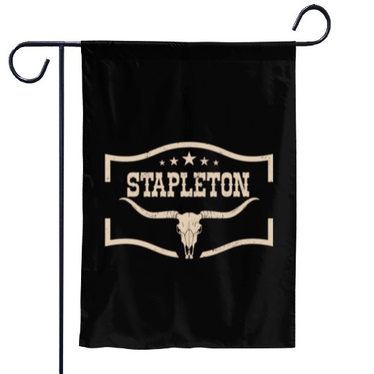Classic Stapleton Cow Name Vintage Bull Skull Garden Flags