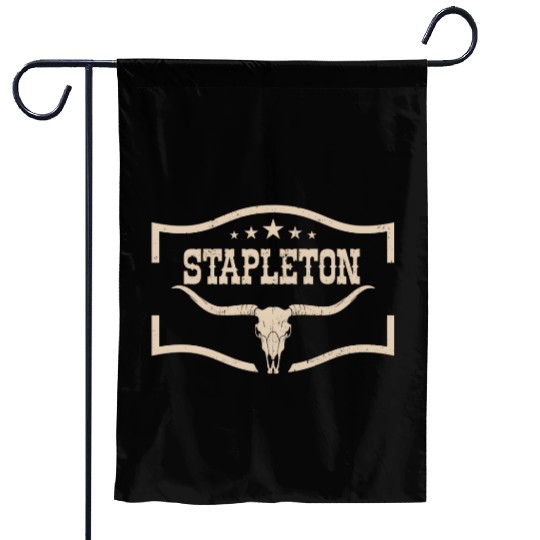 Classic Stapleton Cow Name Vintage Bull Skull Garden Flags