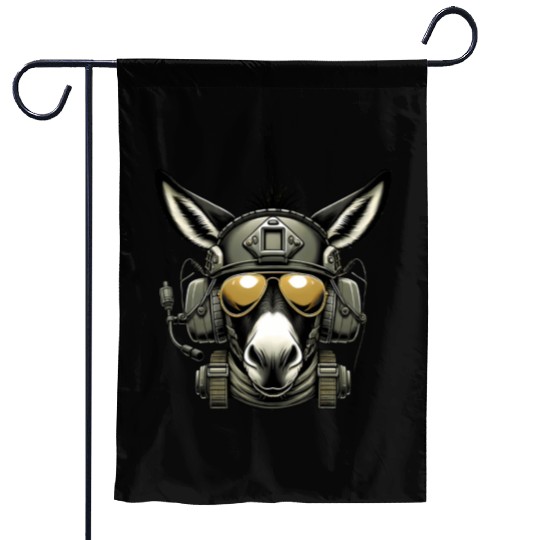 Donkey Military Design Garden Flags