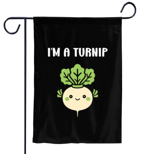 Turnip Character Illustration Garden Flags