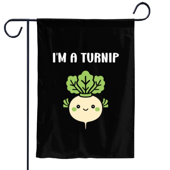 Turnip Character Illustration Garden Flags