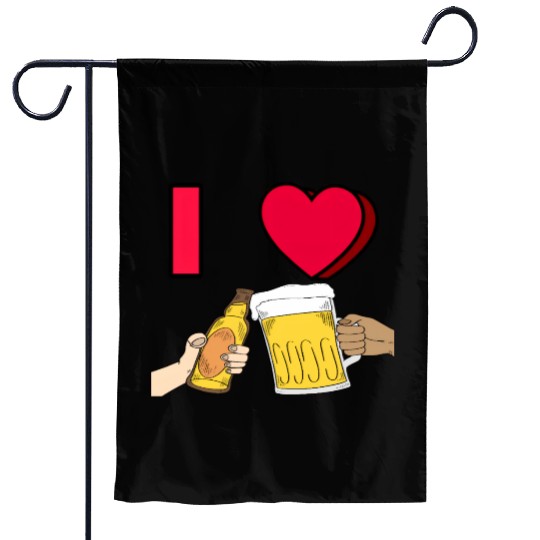 I LOVE BEER #1 Garden Flags