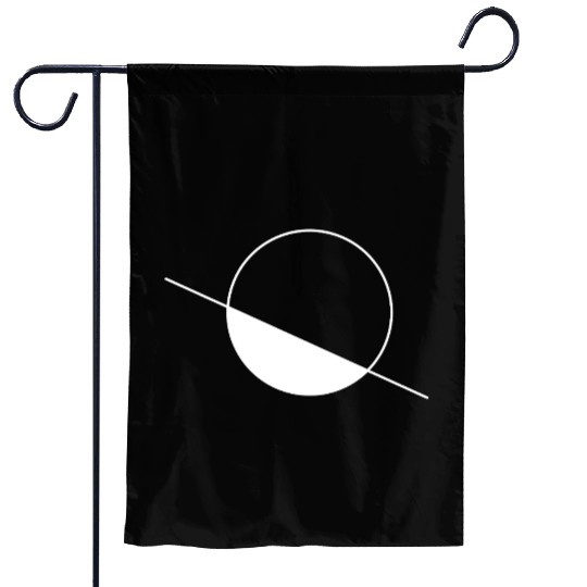 Minimalistic Circle Design Garden Flags