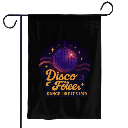 Disco Foiler 1970s Dance Garden Flags