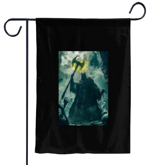 Dark Necromancer Rises Garden Flags
