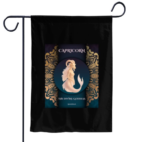Capricorn Divine Goddess Illustration Garden Flags