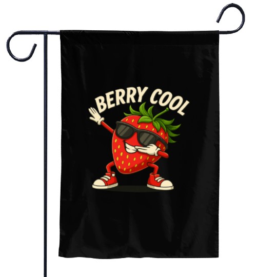 Berry Cool Strawberry Garden Flags – Funny Back to School