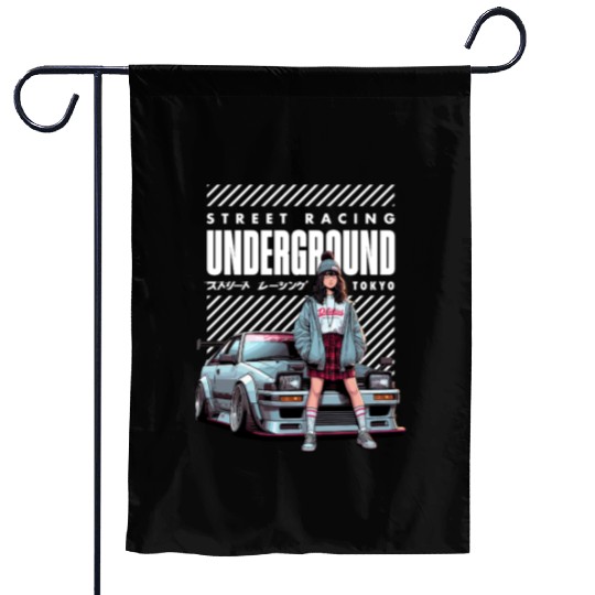 Japanese Underground Street Racing - JDM Car Garden Flags
