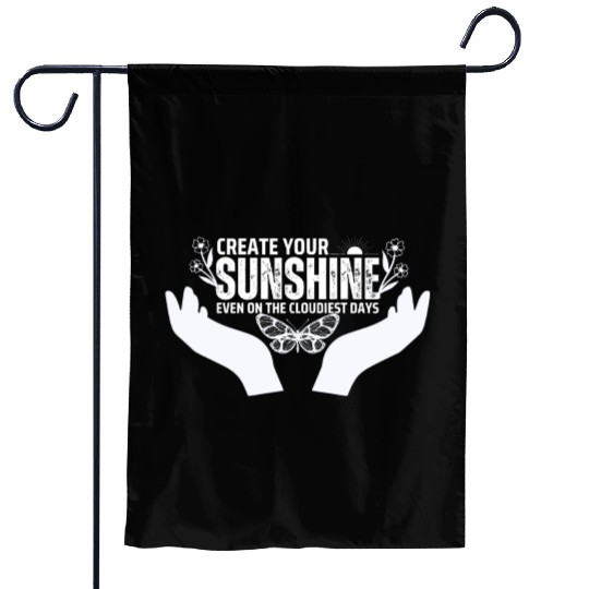 Hopeful Sunshine Motivational Quote Garden Flags