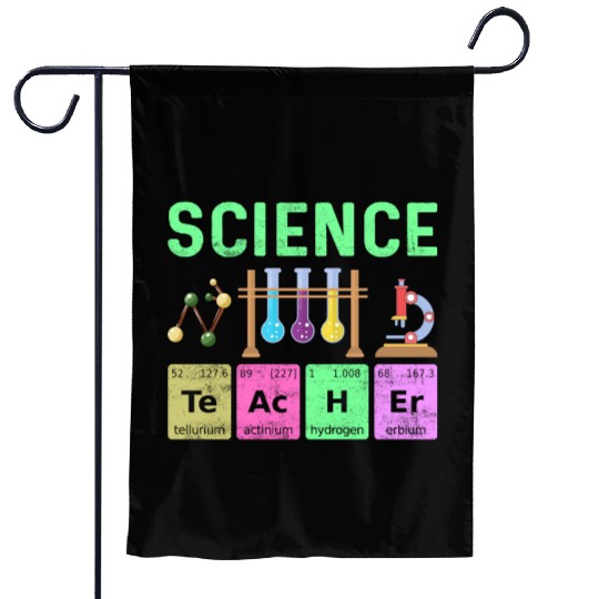 Science Art Teacher - Colorful Periodic Table Garden Flags