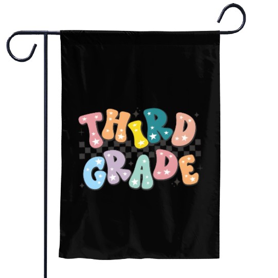 Colorful Starry Thank You Card Design Garden Flags