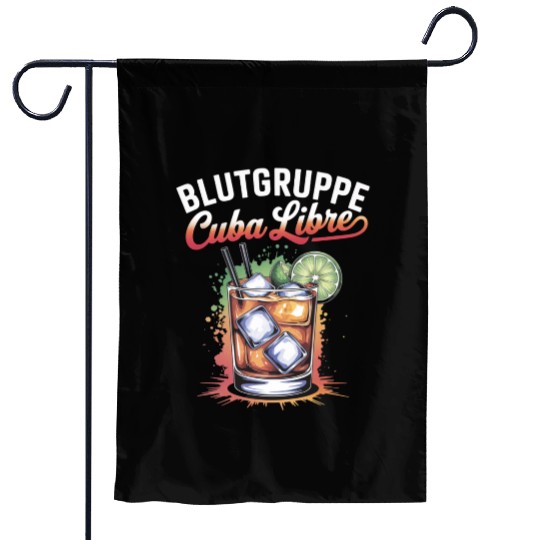 Blutgruppe Cuba Libre Cocktail Bartender Garden Flags