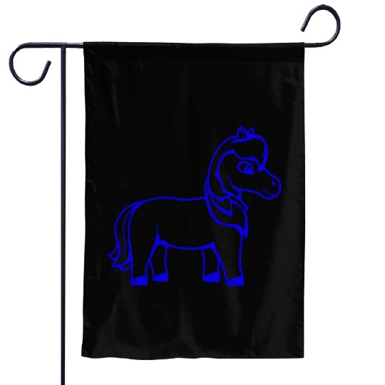 Horse Sweet Pony Foal Horse Girl Cute Comic Fun Garden Flags