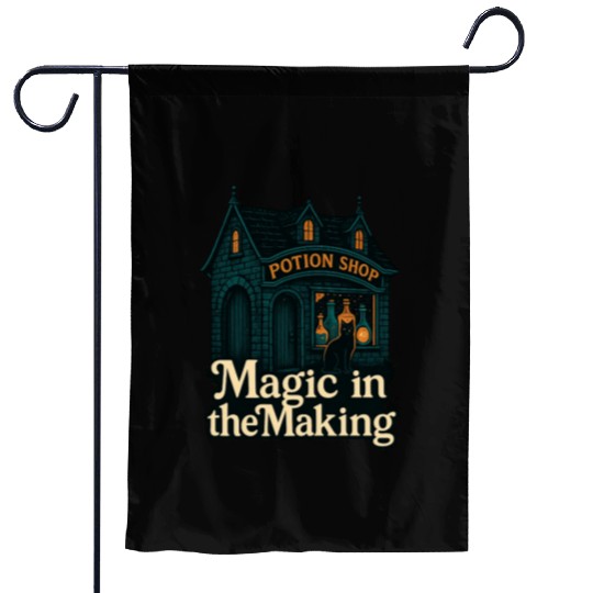Potion Shop Witchcraft Design Garden Flags
