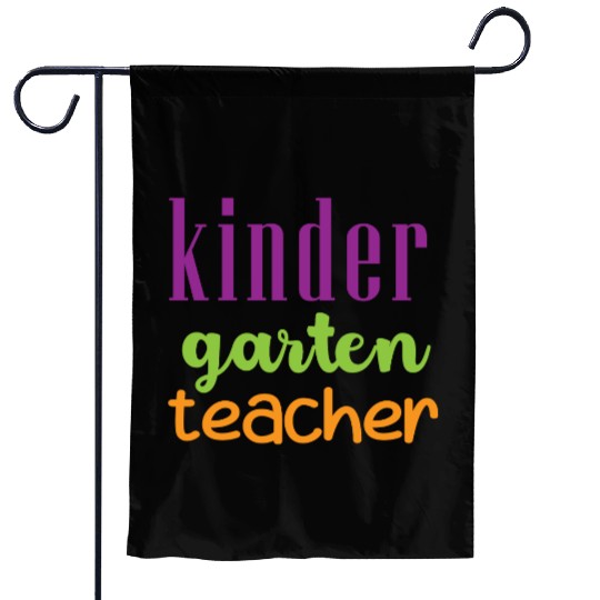 Colorful Kindergarten Teacher Design Garden Flags