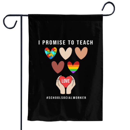 School Social Worker Teacher Therapist Garden Flags