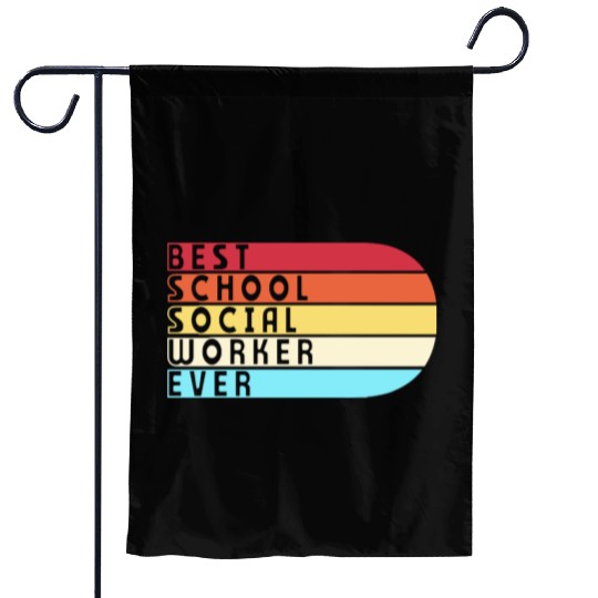 School Social Worker Teacher School Day Garden Flags