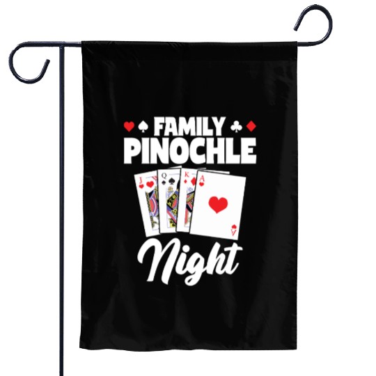 Family Pinochle Night Melding Card Game Garden Flags