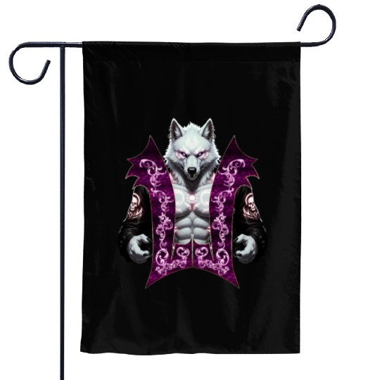 Wolf Mythic Warrior  Garden Flags