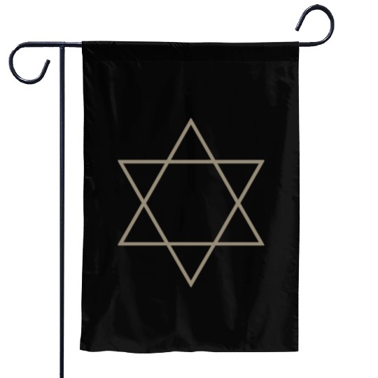 Minimalist Star of David Design Garden Flags