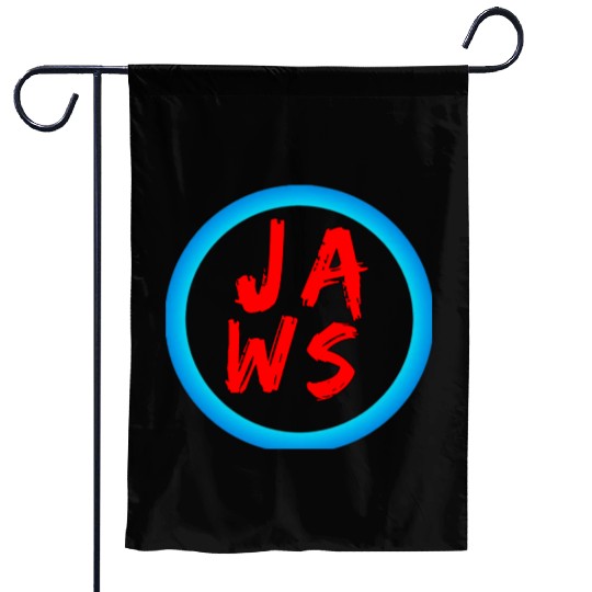 Vibrant Graffiti Style JAWS Logo Garden Flags