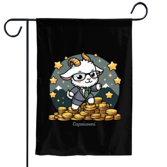 Capricorn Business Goat Illustration Garden Flags